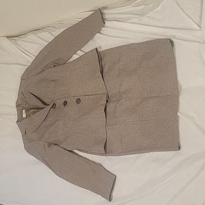 Le Suit Brown Lined Blazer & Skirt